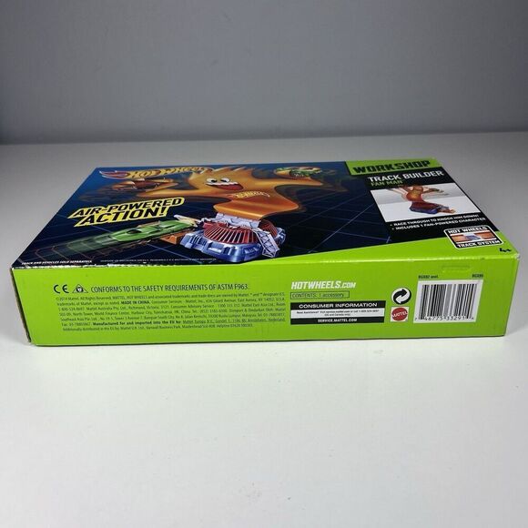 Hot Wheels Track Builder Workshop Fan Man Accessory Air Powered Action! New - Picture 6 of 6